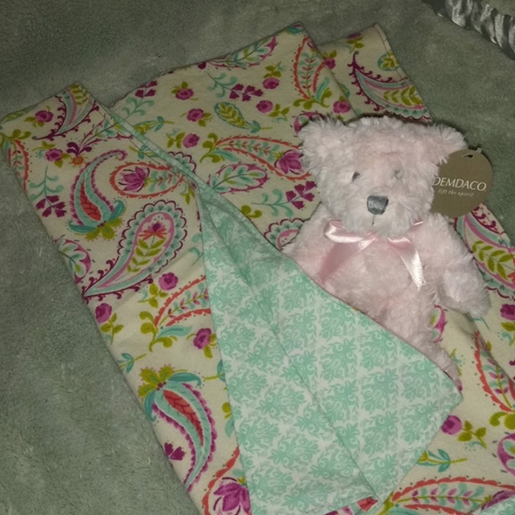 Homemade Paisley Flannel Baby Blanket - Picture 3 of 8